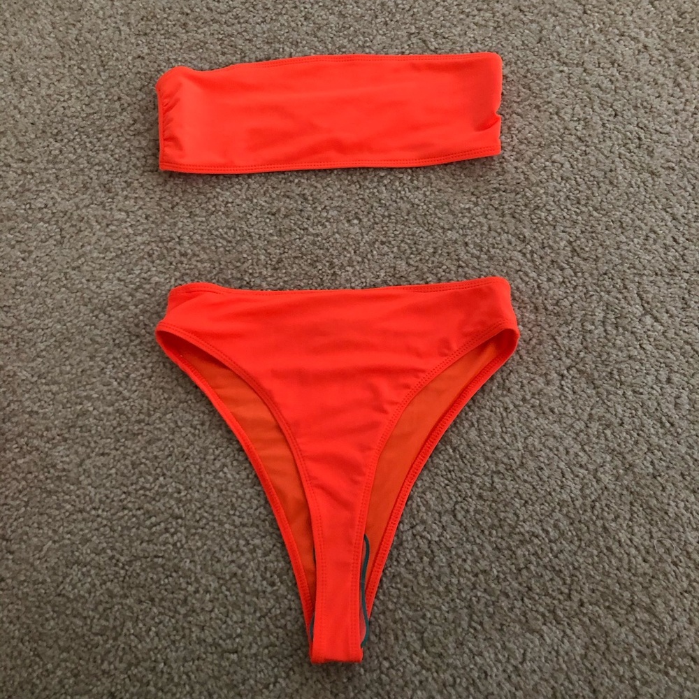 Orange High-waisted Bikini